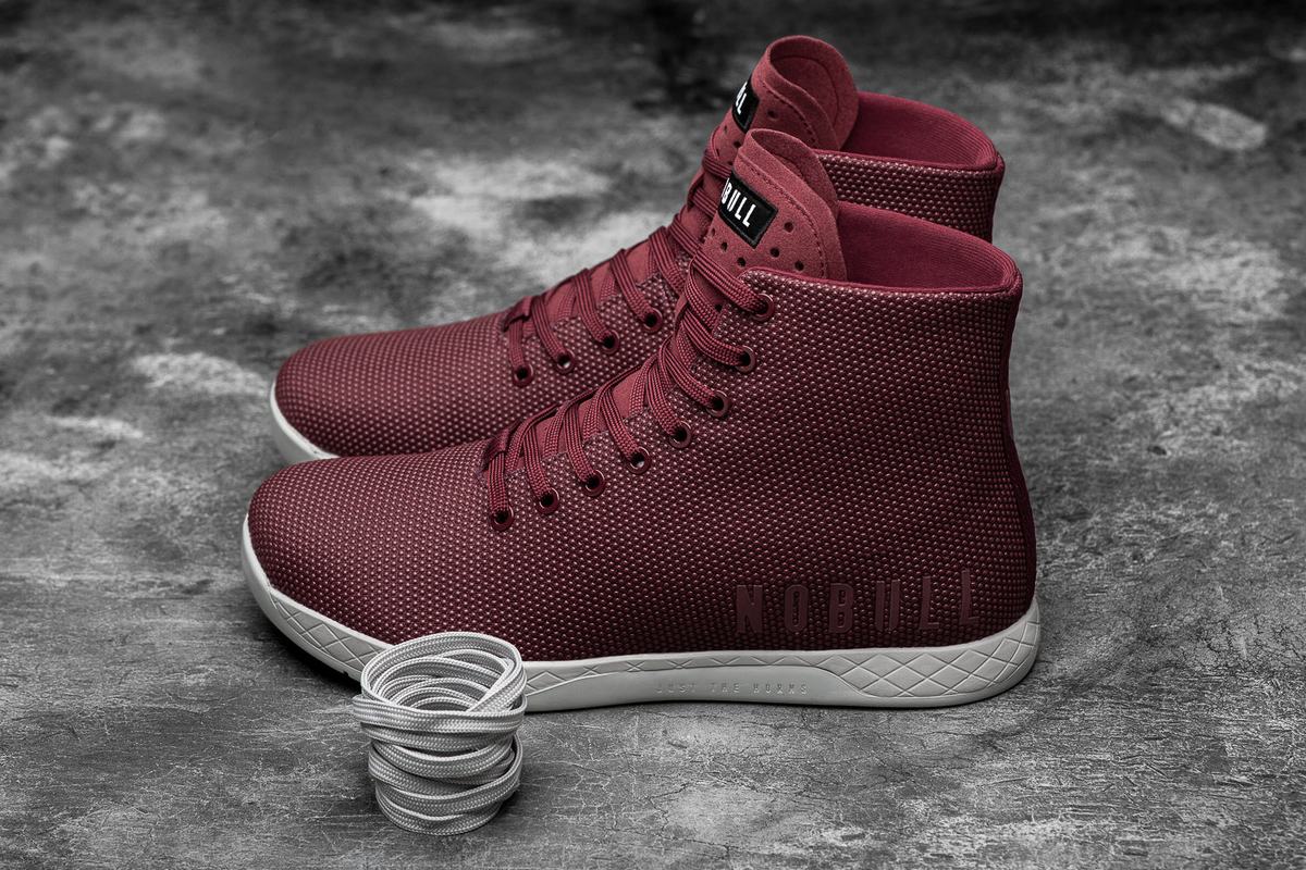 Nobull Superfabric High-Top Arctic Women's Trainers Dark Red | Australia (FZ5738)